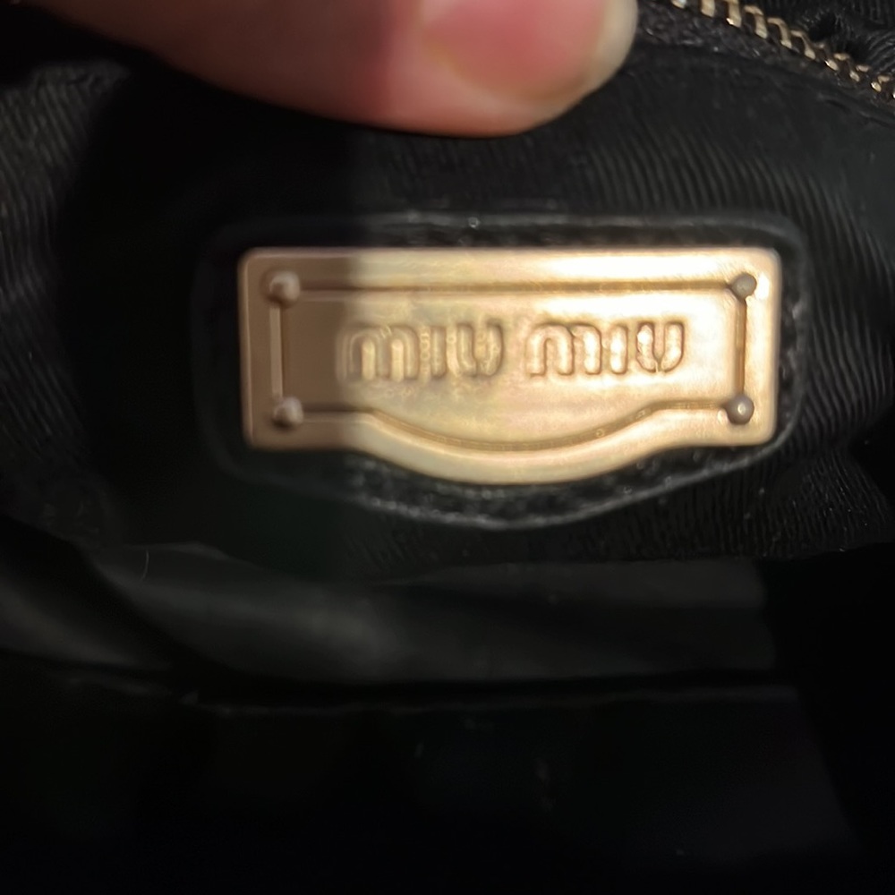 Authentic Miu Miu Black Matelass Leather Coffer B… - image 8